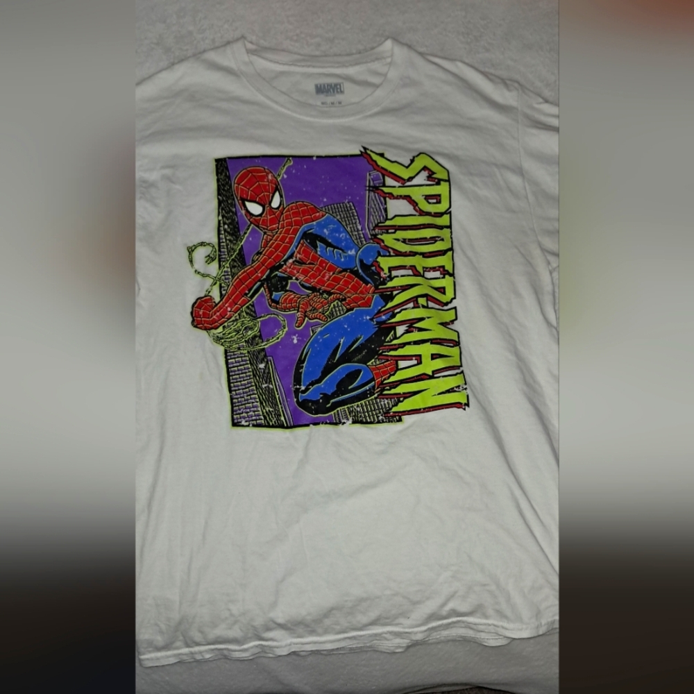 Mens Marvel Spider-Man Tee - White and Purple